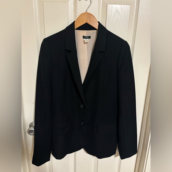 J.Crew Black Blazer Size 8 – Classic Tailored Workwear Jacket - Picture 2 of 4
